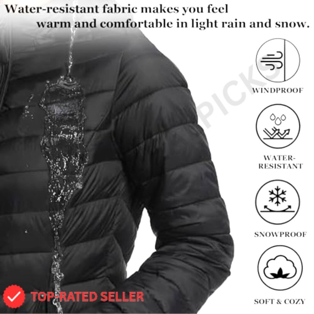 Lightweight Packable Winter Puffer Jacket with De… - image 5